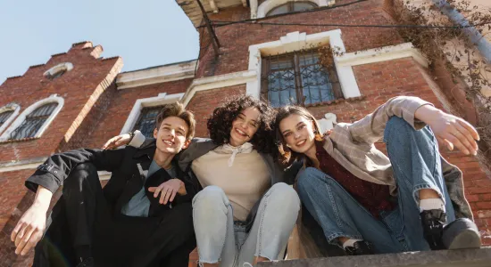 Grupo de alumnos en un instituto IB an Alemania