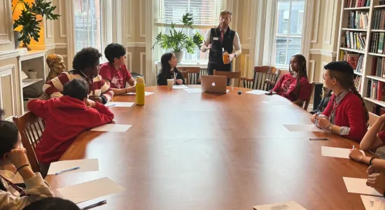 Clase de Bachillerato Internacional en el colegio privado Newman School, Boston Estados Unidos